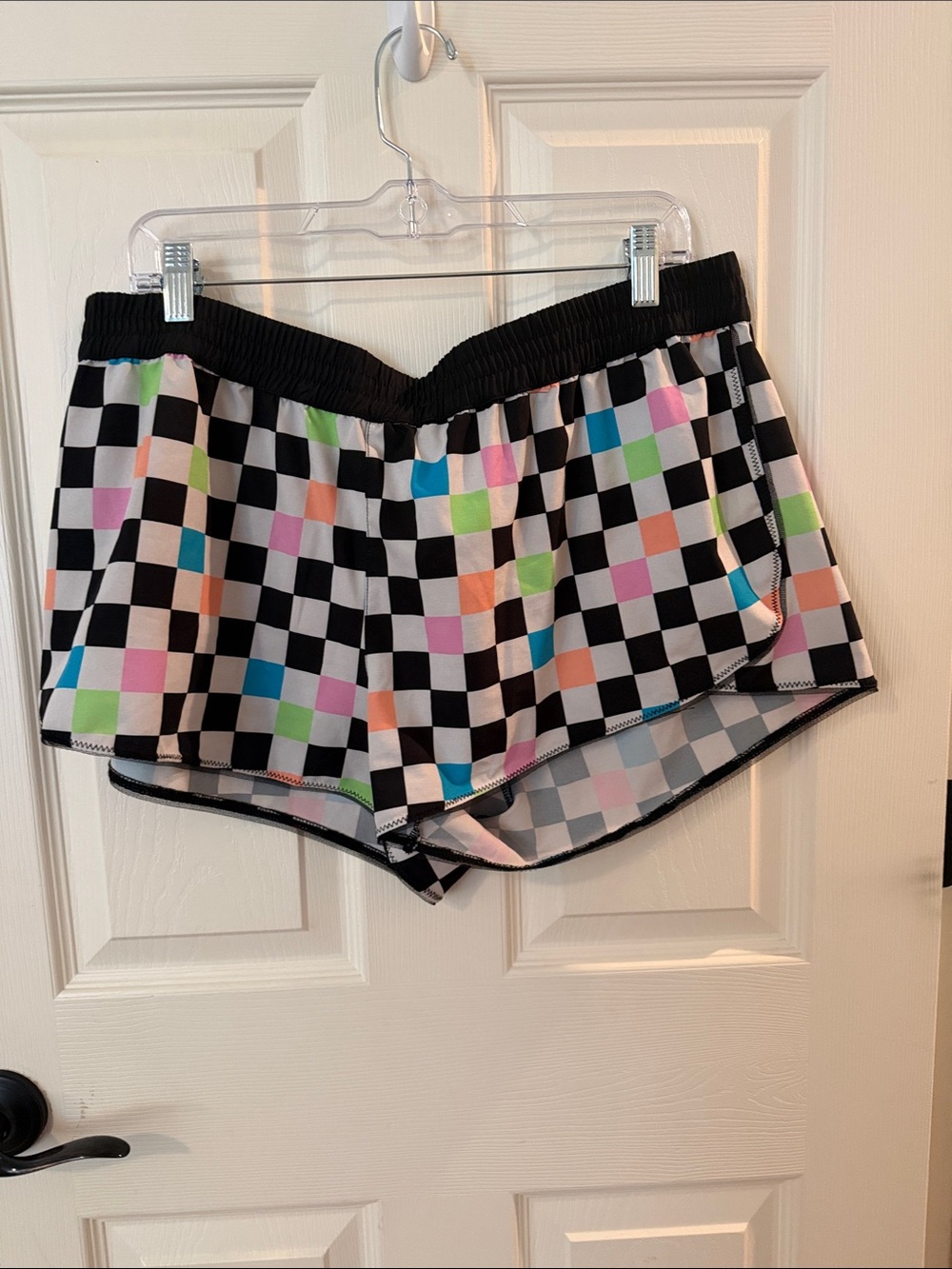 Good condition. Only worn a few timesWomen's Multicolor Checkered Running Shorts